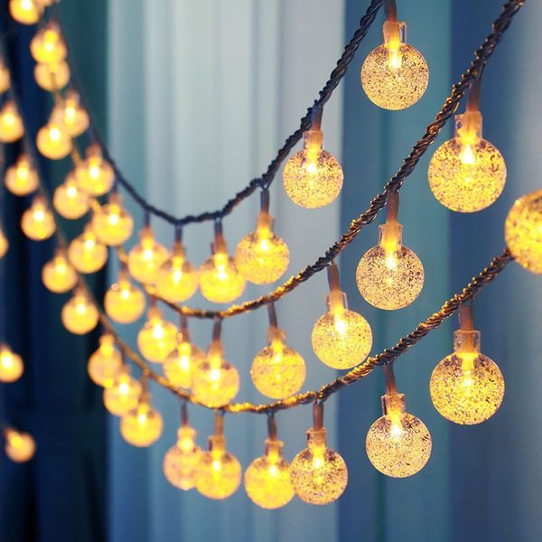 LED Bubble Ball Water Drop Color Outdoor Camping Light String Battery USB Style Festival Decorative Color Light