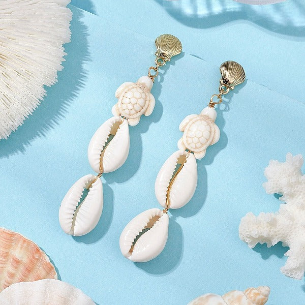 Boucles d'oreilles pendantes en alliage