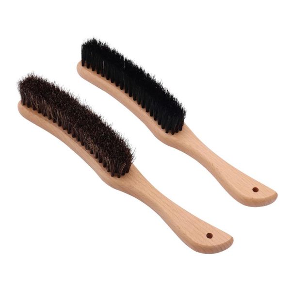 Horsehair Duster Wooden Handle Cleaning Brush Hand Broom Bench Brush for Furniture Clothes Coat Suit Cleaning Car ni267