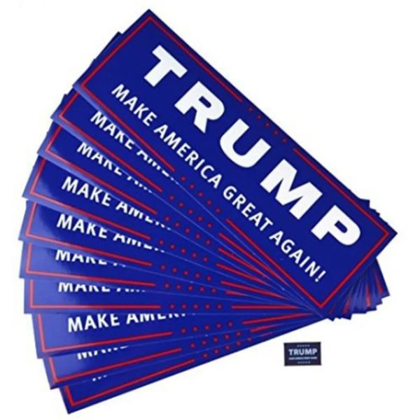 New Styles Trump Car Stickers 7.6x22.9cm Bumper Sticker flag Keep Make America Great Decal for Car Styling Vehicle Paster