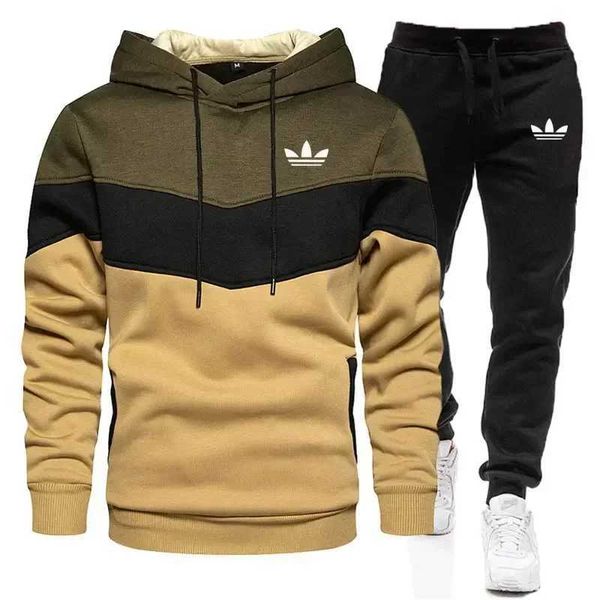 Men&#039;s Tracksuits 2025 Autumn New Print Mens Women Fashion Casual Tracksuits Outdoor Fitness Jogging Hooded Sets Sports Luxury Hoodie+Pa