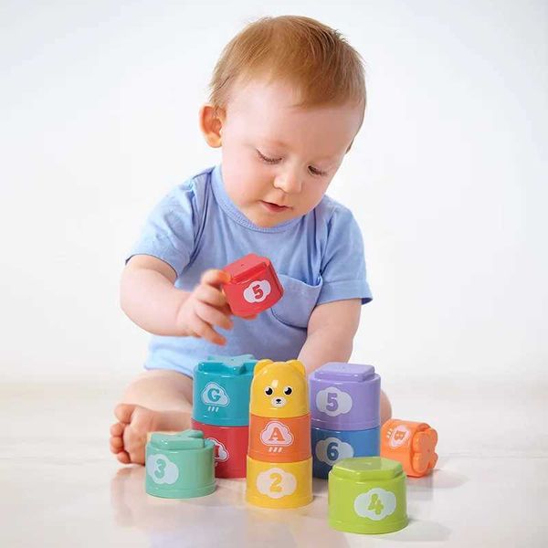 Count Stacking Cups - Colorful Baby Stacking Water Toy Set - Stackable Cups for Learning - Baby Bath Toys - Preschool Water Toys W240827
