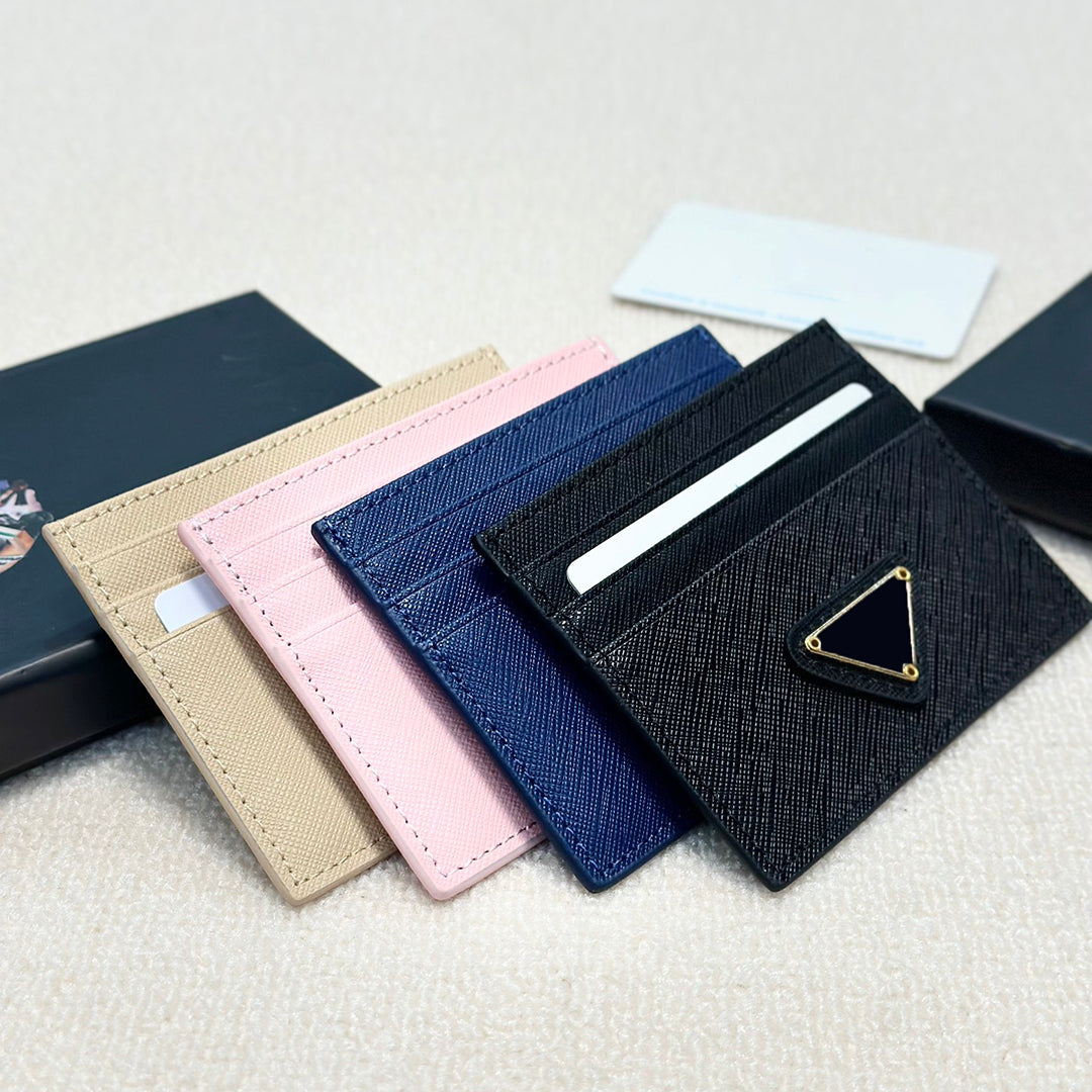 Card holder luxury card holders designer luxury wallet Leather material classic style card bag with Fashion Purses Women Men bag 5 colors very good