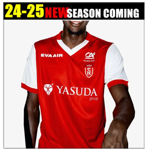 2024 2025 Stade De Reims Soccer Jerseys 24 25 Balogun Flips Ito Football Shirts Sierhuis ABDELHAMID ZENELI VAN BERGEN CUSTE Maolida MATUSI M