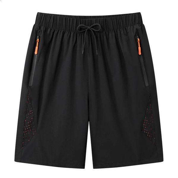 Para o verão de alta qualidade, respira shorts masculinos da cintura elástica casual da praia de corrida de fitness seco preto Fahion 250108
