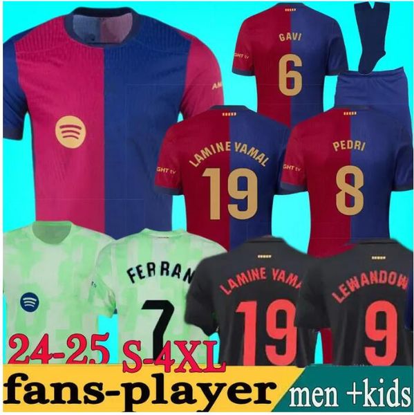 24 25 PEDRI KOUNDE FERRAN LAMINE YAMAL F. DE JONG barcalona jerseys R ARAUJO LEWANDOWSKI Camisetas football shirts 2024 2025 men kids kits G