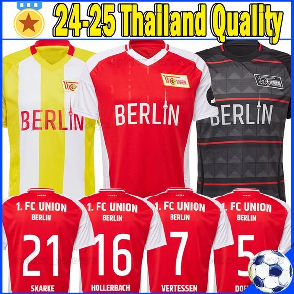 24 25 Union Berlin Soccer Jerseys GOSENS JURANOVIC VOLLAND LEITE DOEKHI Football Shirts 2024 2025 KHEDIRA ROUSSILLON TRIMMEL TOUSART HABERER