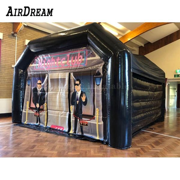 High quality Commercial black inflatable night club party tent pub disco house for sale