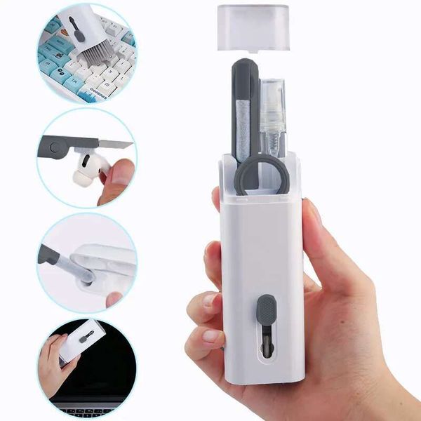 Kit 7-in-1 Laptops Cleaner with Keycap Puller, Multifunctional Keyboard Brush Cleaning Set for Phone
