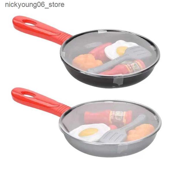 Kitchens Play Food 8PCS Kitchen Food Toys Simulation Kitchenware Play Set Pretend Play Pot Steak Vegetable Bread Hot Dog Omelette Children G