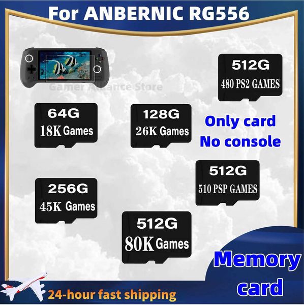 For ANBERNIC RG556 Handheld Retro Game Console Memory Card SD Card TF Card 512G 60000 Games 512G 480 Games 510 PSP GamesXJ250211