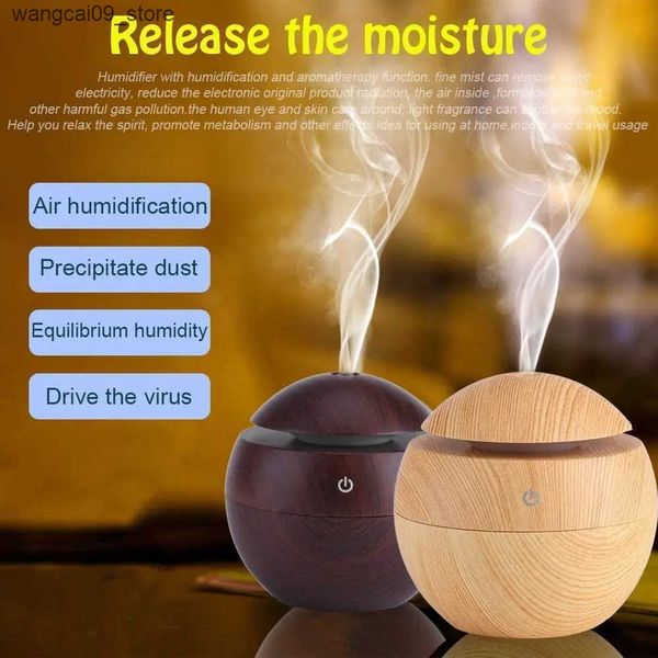 Humidifiers Wooden Aroma Diffuser Humidifier cool mist Air Diffuser Air Purifier humidifier for bedroom | humidifiers for room (multi color)