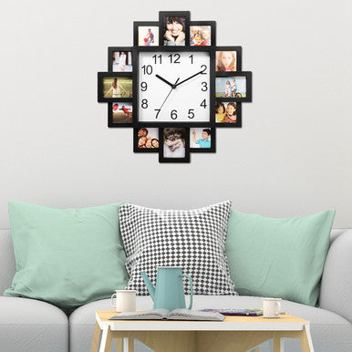 12-Picture Photo Frame Clock