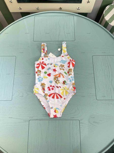 Brand girls swimwear Multiple styles child Beach Bikinis kids designer clothes Doll bear print one-pieces swimsuit summer baby swimwears