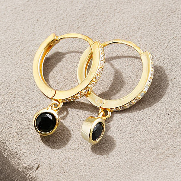 Boucles d'oreilles créoles rondes plates en argent sterling s925