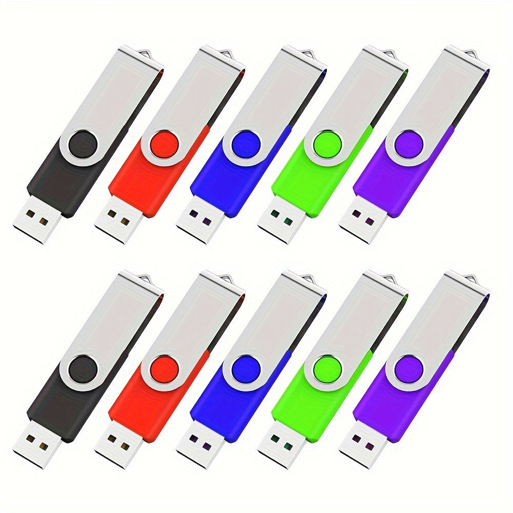 TEMU 10-pack 32gb Usb Flash Drives - High-.0, 4gb-8gb-32gb, 5 Colors (black-red-green-purple), Compact & Durable For Pc, Phone, Tablet, Usb Flash