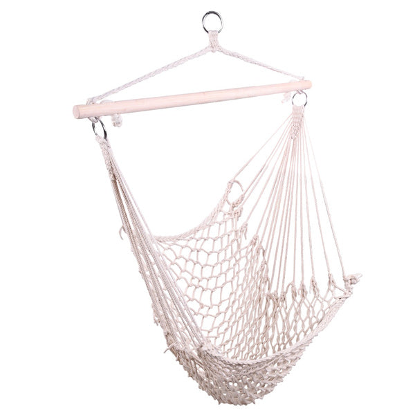 Hanging Swing Cotton Hammock Chair Solid Rope Swing Chair Yard Patio Porch