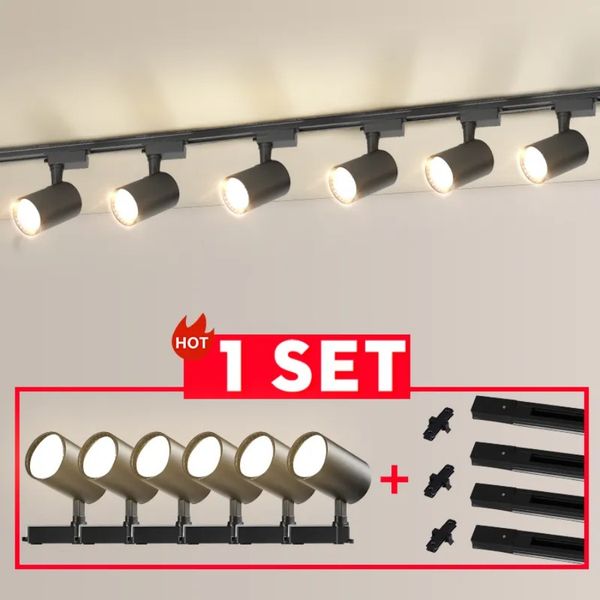 Night Lights Led Track Light Set Spotlight 220v Shop Lighting Rail 30W Spot Led Lights T Track Lamp for Clothing Living Room Home