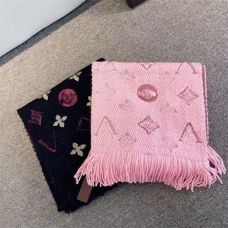 designer scarf for women 100% wool Pashmina women cashmere designer scarf plaid letter printed scarves soft touch warm wraps With tags autumn winter