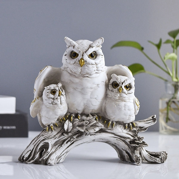 Figurines de hibou en résine