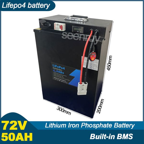 72V 50Ah lifepo4 With Charger Lithium Iron Phosphate Battery Perfect For Quadricycle Tricycle Motorcycle Scooter