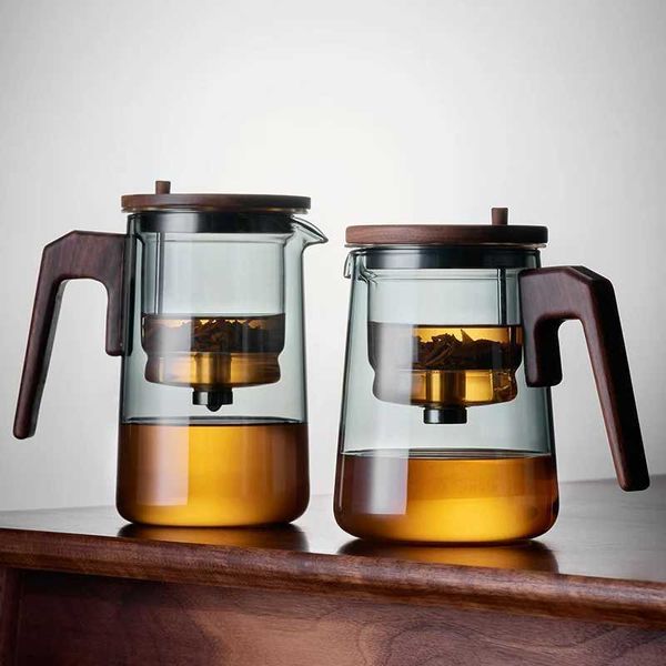 Piaoyi Cup Thick Pyrex Teapot and Tea Set One Touch Teapot Separators Filter Teapot Tea Set Kitchen X24091314