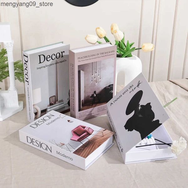 Other Minimalism Fake Decor Luxury Living Room Design Ornaments Coffee Table Interior Items Modern Books Box Home Decoration J241204 J4158
