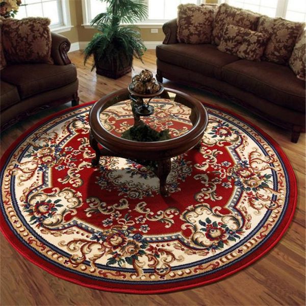 Carpet Round Short Pile European s for Living Room Decoration Rugs Bedroom Decor Non-slip Area Rug Thicken Floor Mats 230320