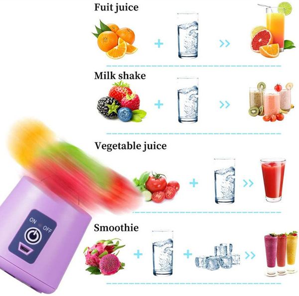 Top Quality Portable Electric Fruit Juicer Tools Handheld Vegetable Juices Maker Blender Rechargeable Juice Making Cup Kitchen Tools With US
