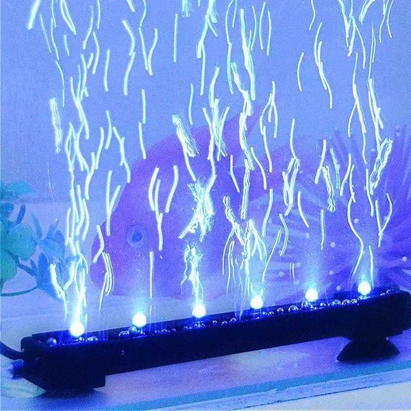 Aquarium LED Bubble Light Colorful Light Fish Tank Submersible Light Lamp Waterproof Underwater LED Lights Submersible Light Z250205