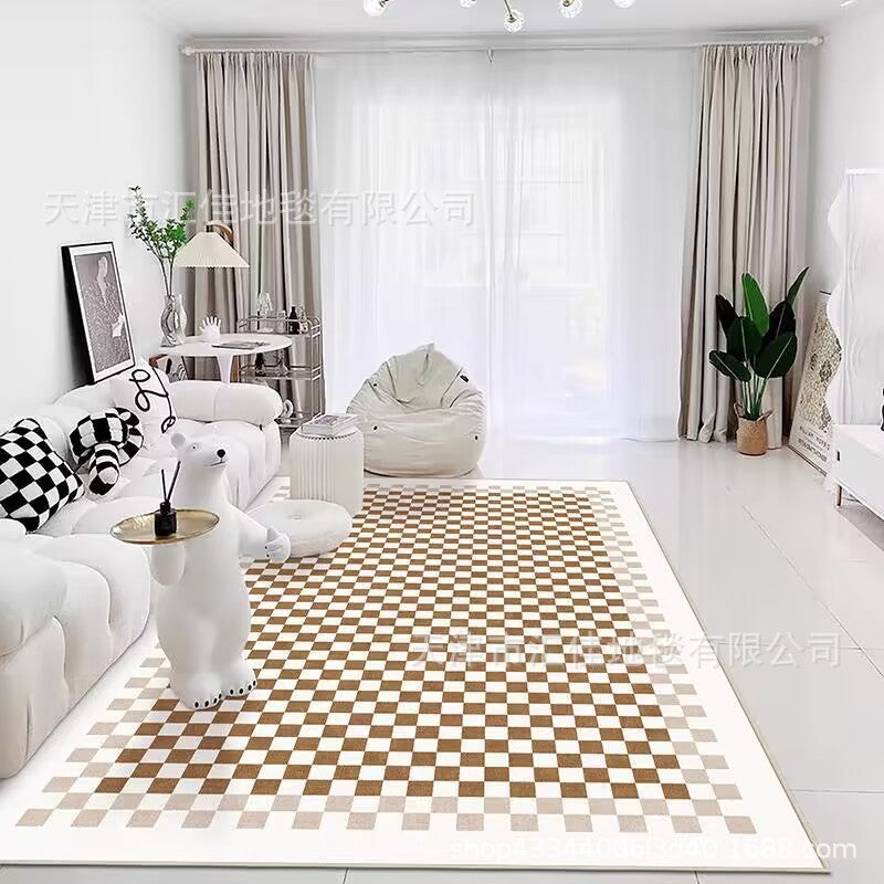 Living room carpet with plush and thickened imitation cashmere carpet, living room bedroom coffee table fully covered with carpet