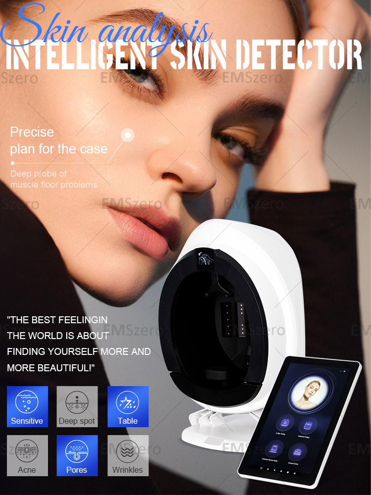 Beauty Depth Facial Analyzer Intelligent Detection Device 3D AI Facial Scanner Skin Moisture Analyzer