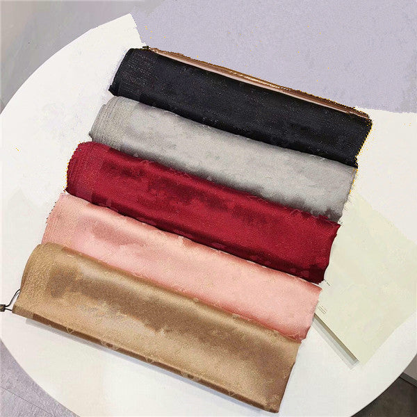 Silk wool Scarfs Fashion Man Women 4Season Shawl Scarf Letter Scarves Size 180x70cm 7Color High Quality