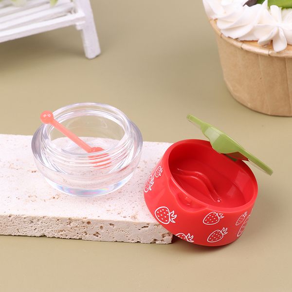 6ml Lip Balm Jar Strawberry Lipstick Container Case Mini Empty Cosmetic Container for Lip Mask Concealer Cute Lipstick Bottle