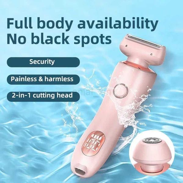 Hair Removal Razor for Women Waterproof Body Hair Trimmer Rechargeable Pubic Hair Trimmer 2 in 1 for Pubic Legs Body HairY240730