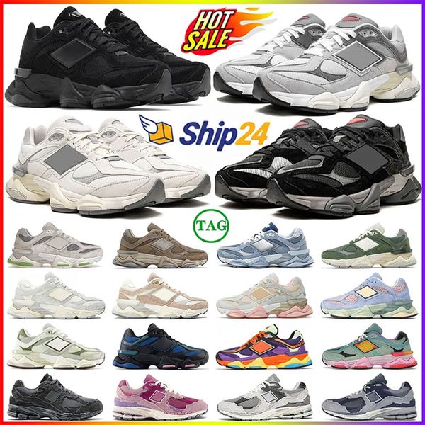 Designer 9060s running shoes men women Quartz Grey Triple Black Sea Salt White Mushroom Olive Crystal Pink Shock Absorbing Breathable Trend
