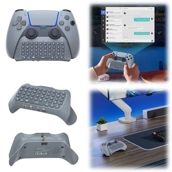 New Wireless Keyboard for PS5 Controller Handle 3.0 External Keyboard for 5 Built in Speaker GamepadT250120