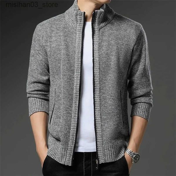 Men&#039;s Sweaters Mens Fleece Cardigan Knitting Sweater Full Zip Jackets Fall Winter Outwear Trendy Casual Plus Size 4XL Sweaters Coat Mal