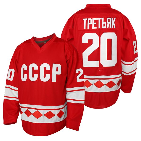 Men&#039;s 20 Red Embroidered Ice Hockey Jersey V-Neck, Long Sleeve, Polyester - Perfect For Sports & Casual Wear In Stock Fast Shipping