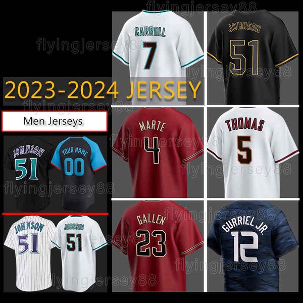 7 Corbin Carroll Baseball Jersey 51 Randy Johnson 5 Alek Thomas Ketel Marte Zac Gallen City Connect Lourdes Gurriel Jr diamondbacks Joc Pede