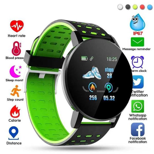 119 Smart Watch Men Women Heart Rate Blood Pressure Monitoring etooth Smartwatch Fitness Tracker Watch Sport For Android IOSXJ250108