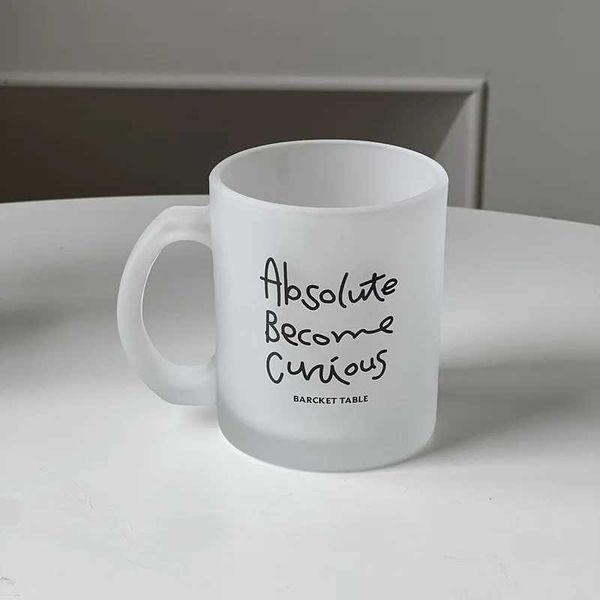 Creative Personty Frosted Household g with Handle Beer Cup Fruit Ju Cold Drink Cup Coffee Cup Custization TrumpT250113