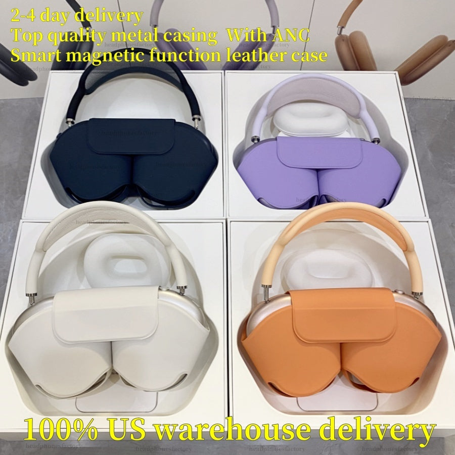 for Airpods MAX Top ANC Metal airpods pro max 2 3 4 Headband Headphone Accessories Transparent Solid Silicone Waterproof Protective case pro Maxs He