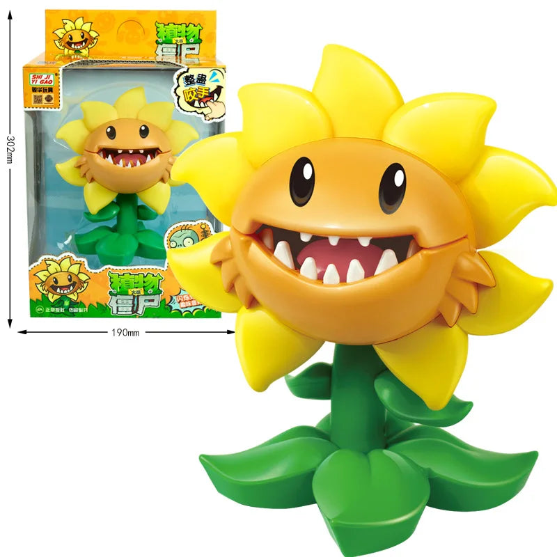 Plants vs Zombies 2 Licensed STEM Building Kit - Primal Sunflower Family Interactive Model, Multiplayer Game Bulk Stock Birthday Gift