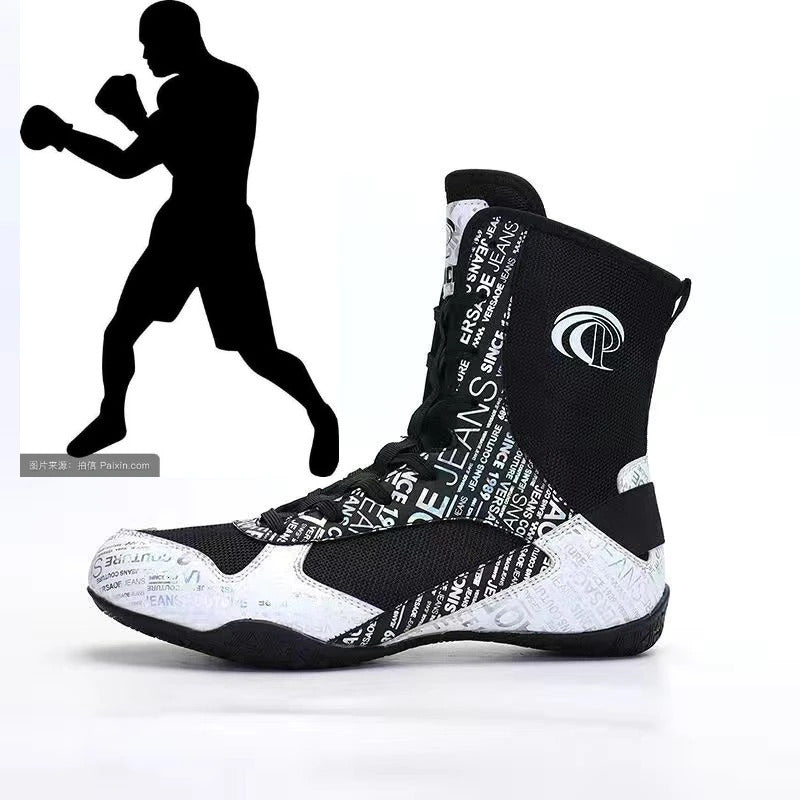 Mens and Womens Professional Boxing Boots Mens 36-45 Lightweight Wrestling Shoes High Quality Mesh Breathable Boxing Sneakers 240619