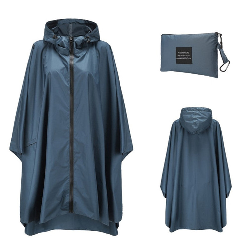 Women Men Poncho Raincoat Waterproof Tent Cover Wear Outdoors Hiking Biker Rain Coat Jacket Zip Cloak Capa De Chuva