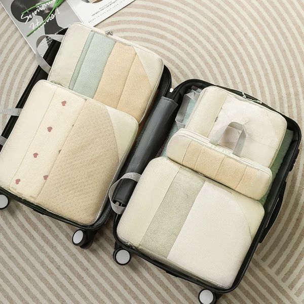 Storage Bags Compression Packing Cubes for Suitcases Travel Accessories Expandable Organizers Lightweight Organizer 231031