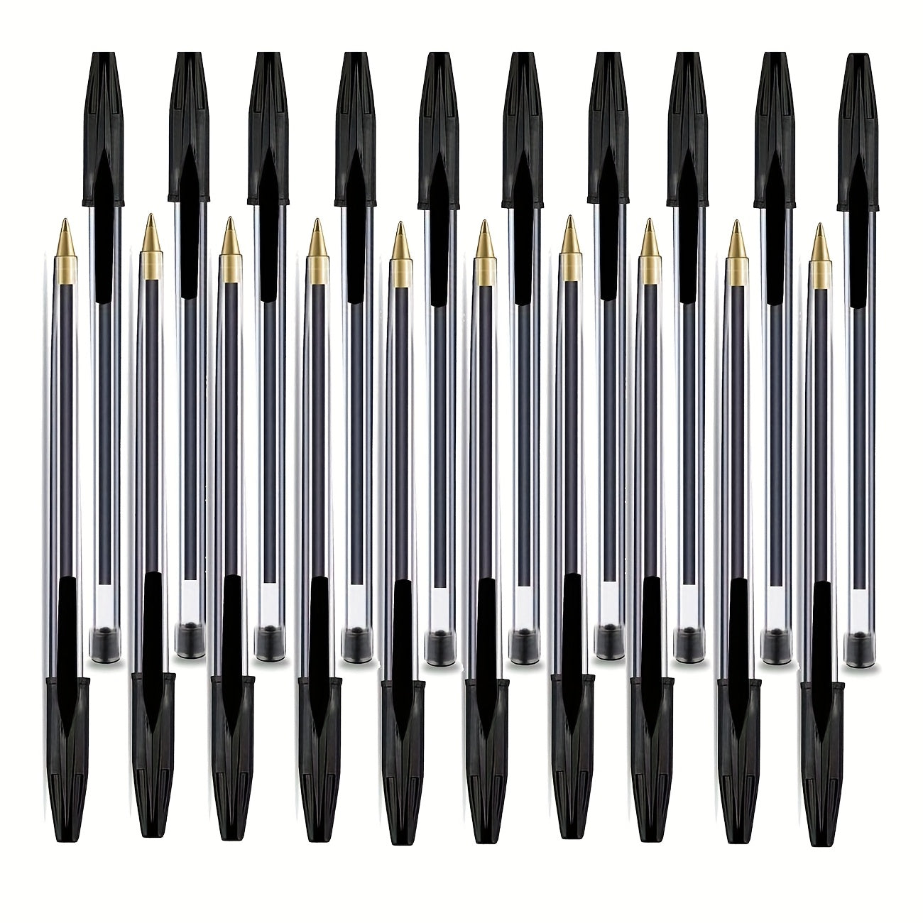 TEMU 10-20pcs Blackballpoint Pens - Medium Tip For , Smooth - Professional Quality Pens For Home, Office, And School Use - Long-