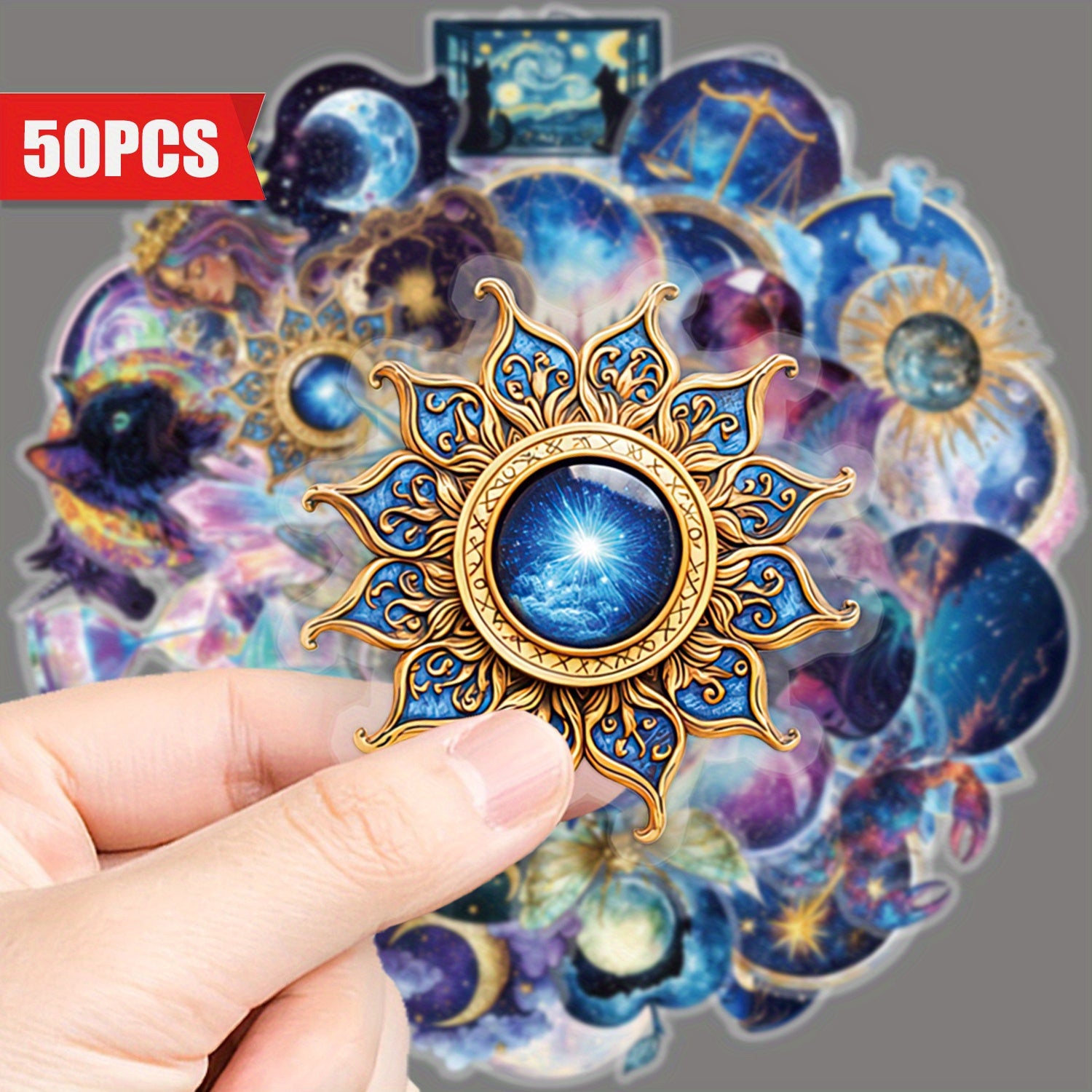 TEMU 50pcs Vibrant Transparent Pvc Stickers - Waterproof For Laptops, Phones, Guitars, Water Bottles, Cars, Tablets, Luggage & Musical Instruments -