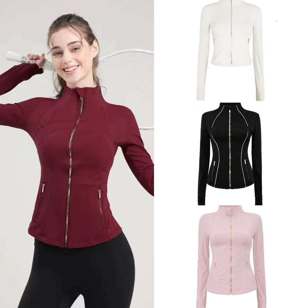 designer Yoga Cropped DF Jacket Outfit Women Gold Zipper Nu Activewear Slim Fit Zip Thumb Hole Running Workout Fiess Jackets 2025 Hot sell S-3XL